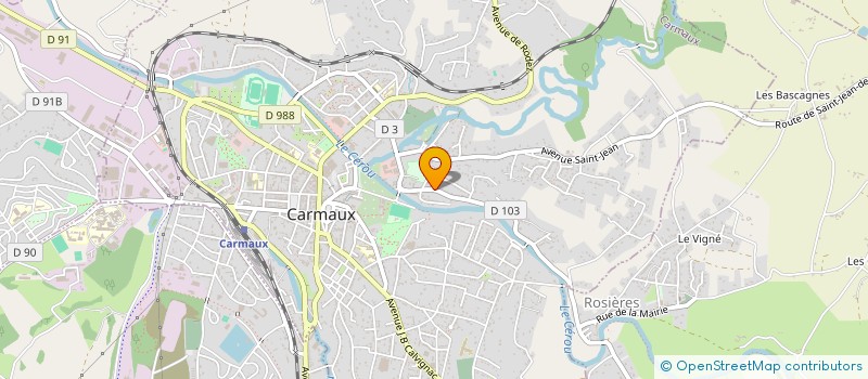 localisation de l'entreprise SCI ROSIERES 37  CARMAUX