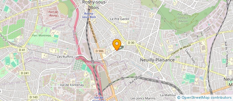 localisation de l'entreprise SCI ROSNY 55 à ROSNY-SOUS-BOIS