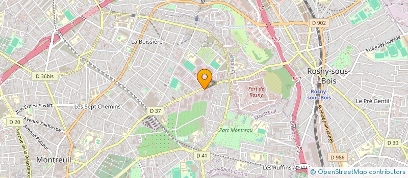 localisation de l'entreprise SCI ROSNY SAINT ANTOINE à MONTREUIL
