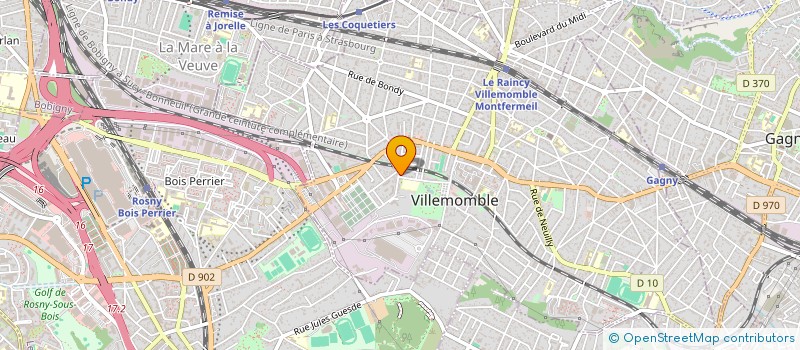 localisation de l'entreprise SCI ROSNYFLOR à VILLEMOMBLE