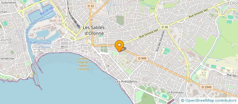 localisation de l'entreprise SCI ROSSIGNEUX à LES SABLES D'OLONNE