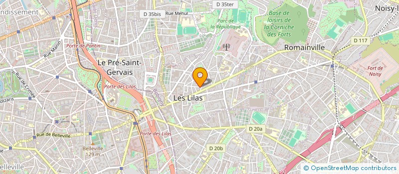 localisation de l'entreprise SCI ROSSIGNOL à LES LILAS