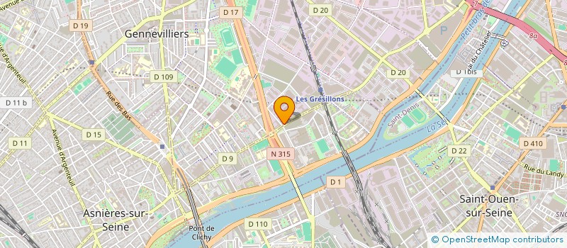localisation de l'entreprise SCI ROSSIGNOL à GENNEVILLIERS