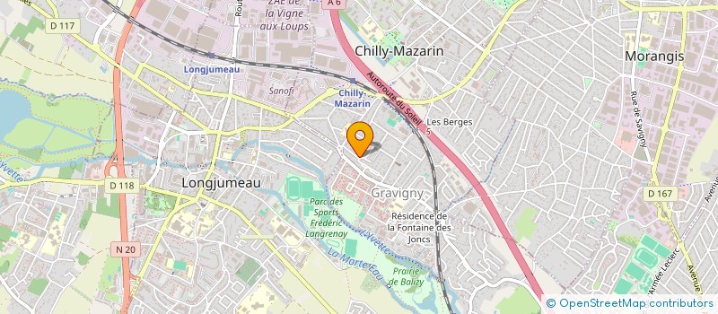 localisation de l'entreprise SCI ROSSIGNOLS à CHILLY-MAZARIN