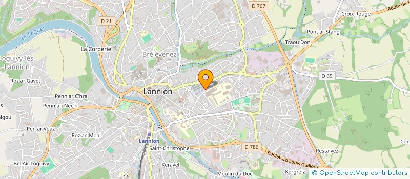 localisation de l'entreprise SCI ROSSINE  LANNION