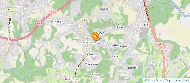 localisation de l'entreprise SCI ROTACHAN à BASSUSSARRY