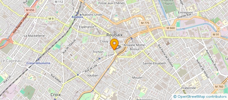 localisation de l'entreprise SCI ROUBAIX 56 RUE FOCH  ROUBAIX
