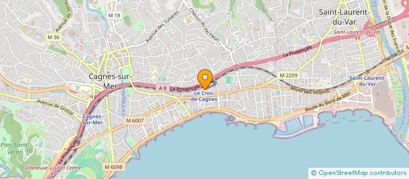 localisation de l'entreprise SCI ROUCHAN à CAGNES-SUR-MER