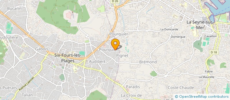 localisation de l'entreprise SCI ROUDIER à SIX-FOURS-LES-PLAGES