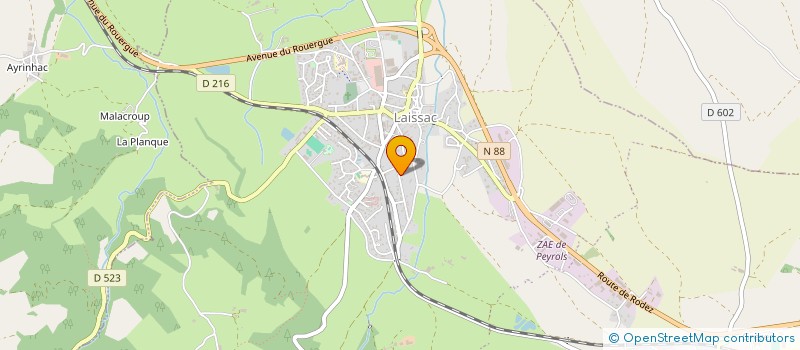 localisation de l'entreprise SCI ROUERGUE ROUSSILLON  LAISSAC-SEVERAC L'EGLISE