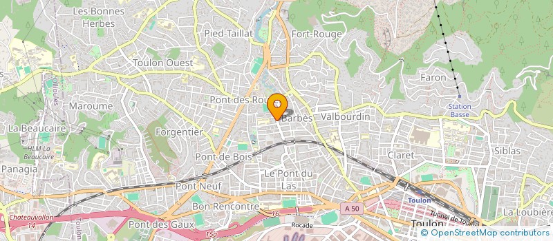 localisation de l'entreprise SCI ROUGE & BLANC  TOULON