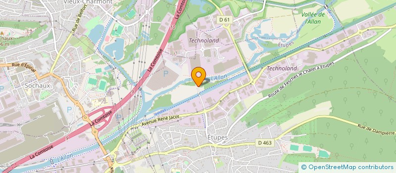 localisation de l'entreprise SCI ROUGEMONT  ETUPES