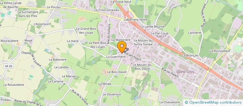 localisation de l'entreprise SCI ROUILLIER ROUSSEAU à COUERON