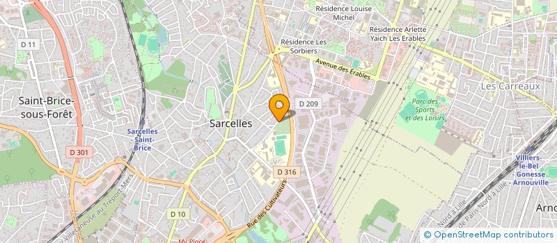 localisation de l'entreprise SCI ROUSSEAU - FERBER à SARCELLES