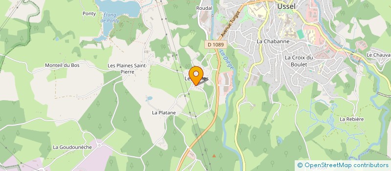 localisation de l'entreprise SCI ROUSSOLLES à USSEL