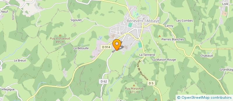 localisation de l'entreprise SCI ROUTE D'AZAT à BENEVENT-L'ABBAYE