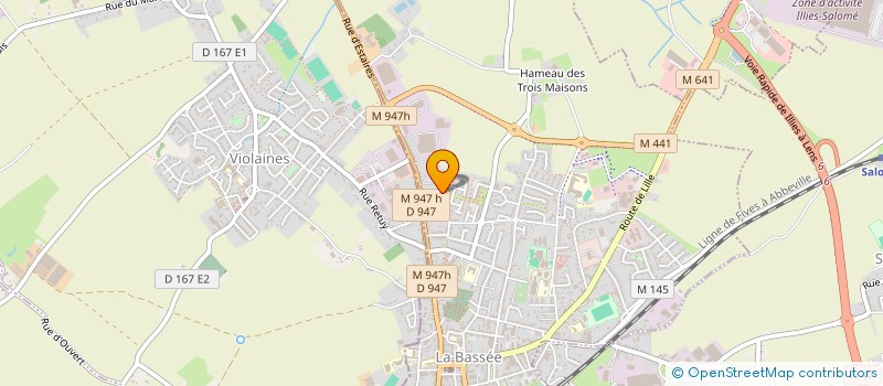 localisation de l'entreprise SCI ROUTE D'ESTAIRES  LA BASSEE