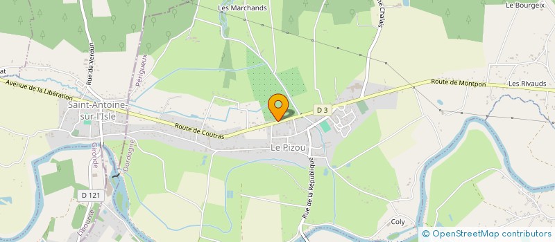 localisation de l'entreprise SCI ROUTE DE COUTRAS  LE PIZOU