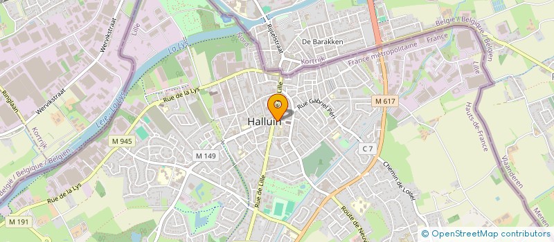 localisation de l'entreprise SCI ROUTE DE NEUVILLE  HALLUIN