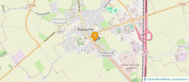 localisation de l'entreprise SCI ROUTE DE PARIS  BAPAUME