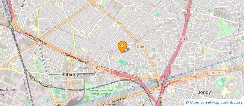 localisation de l'entreprise SCI ROUTE DES PERRIERES  BOBIGNY