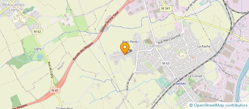 localisation de l'entreprise SCI ROUTIER  SANTES