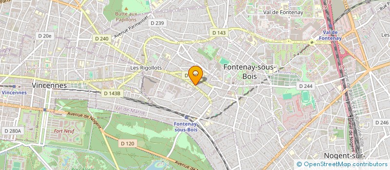 localisation de l'entreprise SCI ROUX DULAC à FONTENAY-SOUS-BOIS