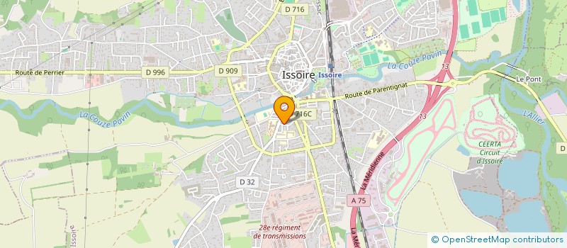 localisation de l'entreprise SCI ROUX - PALAIS  ISSOIRE