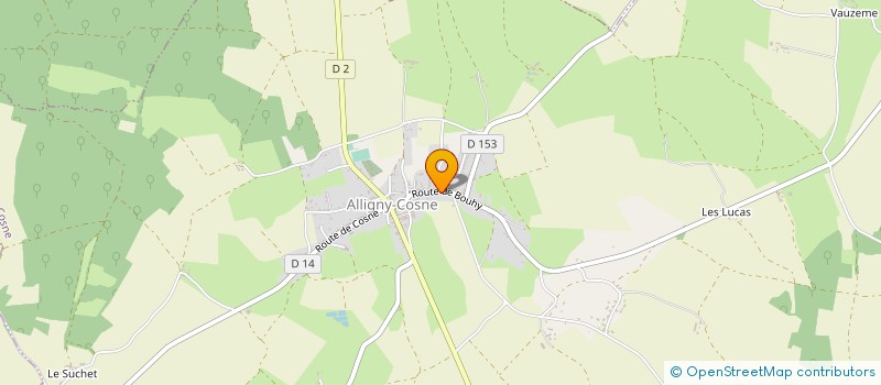 localisation de l'entreprise SCI ROVA 38 à ALLIGNY-COSNE
