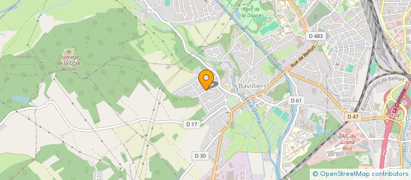 localisation de l'entreprise SCI ROVEDA FRERES à BAVILLIERS