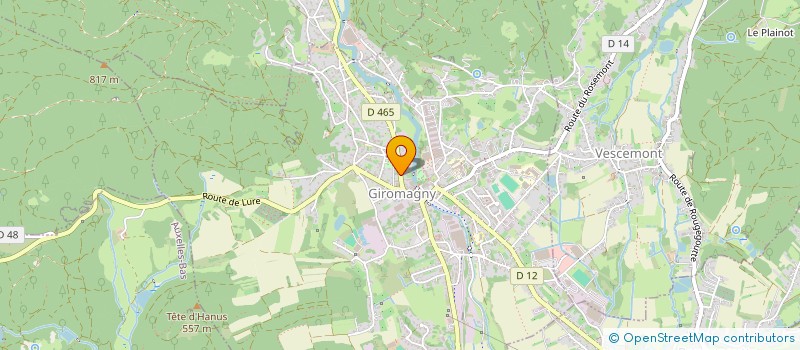 localisation de l'entreprise SCI ROVICA  GIROMAGNY