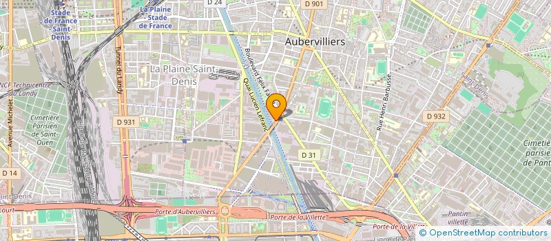 localisation de l'entreprise SCI ROXEL  AUBERVILLIERS