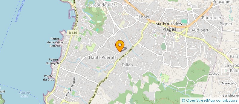 localisation de l'entreprise SCI ROY à SIX-FOURS-LES-PLAGES