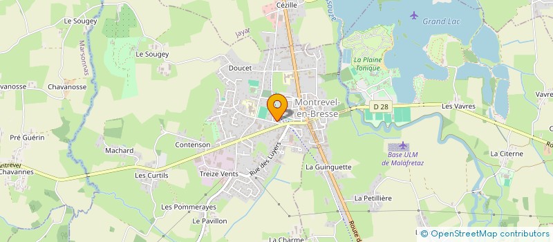 localisation de l'entreprise SCI ROY-MAGNIN à MONTREVEL-EN-BRESSE