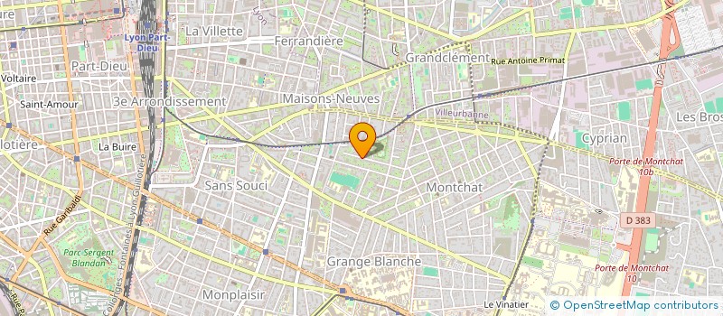 localisation de l'entreprise SCI ROYAL CHITWAN.  LYON