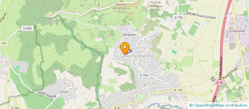 localisation de l'entreprise SCI ROYAT 2E2G  LA ROCHE-BLANCHE