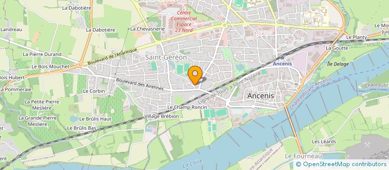 localisation de l'entreprise SCI ROZIER  ANCENIS-SAINT-GEREON