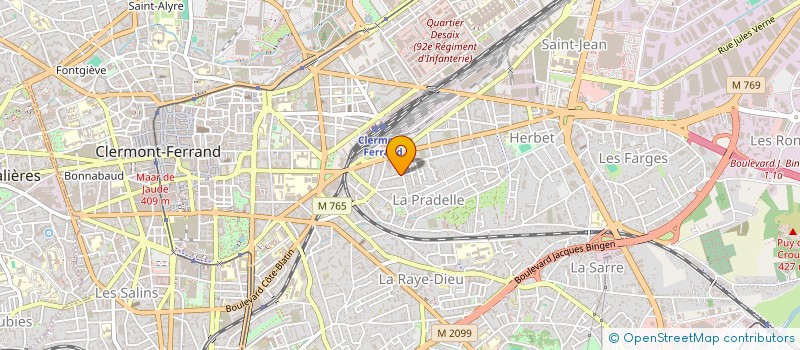 localisation de l'entreprise SCI RP DE CLAVELOUX  CLERMONT-FERRAND