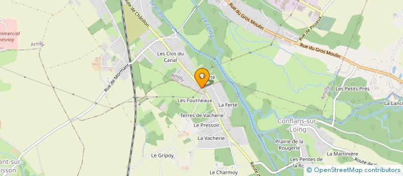 localisation de l'entreprise SCI RPB  AMILLY