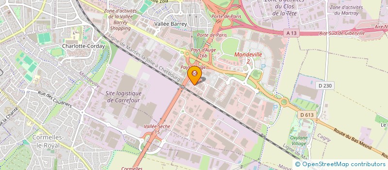 localisation de l'entreprise SCI RPB ROUEN à MONDEVILLE