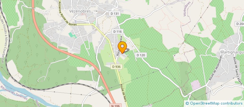 localisation de l'entreprise SCI RSF  VEZENOBRES