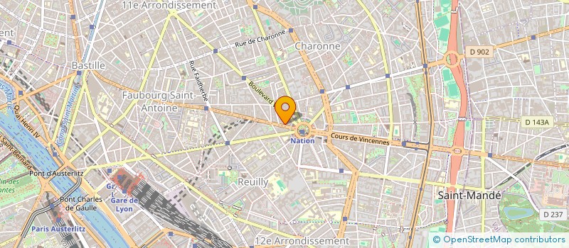 localisation de l'entreprise SCI RSI  PARIS 11