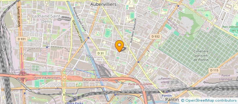 localisation de l'entreprise SCI RSS  AUBERVILLIERS