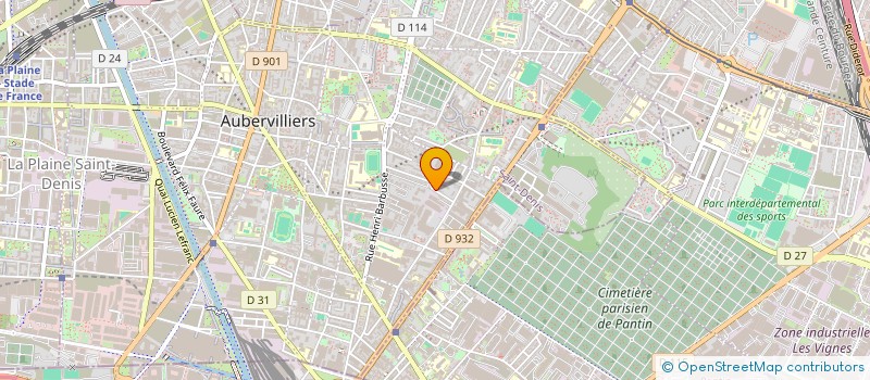 localisation de l'entreprise SCI RSS  AUBERVILLIERS