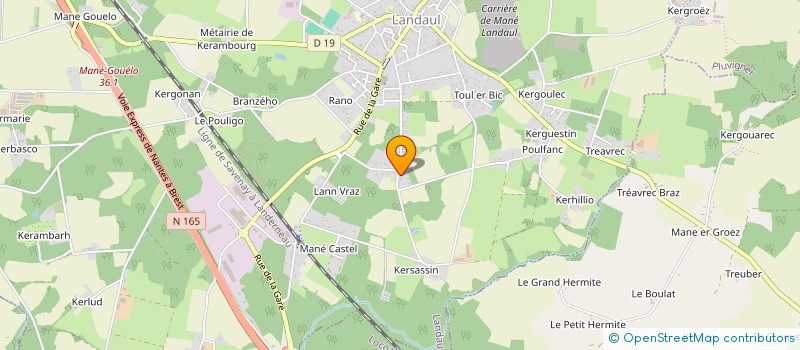 localisation de l'entreprise SCI RT OUEST  LANDAUL