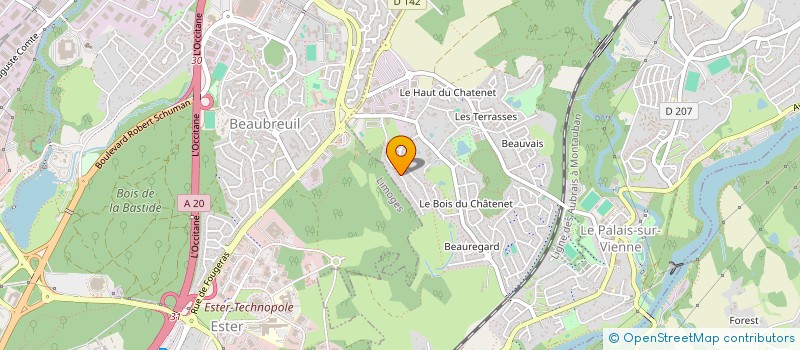 localisation de l'entreprise SCI RTS  LE PALAIS-SUR-VIENNE