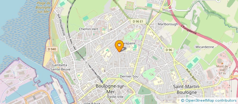 localisation de l'entreprise SCI RU VANTROYEN  BOULOGNE-SUR-MER