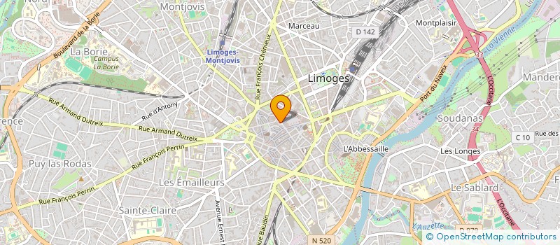 localisation de l'entreprise SCI RUBIS à LIMOGES