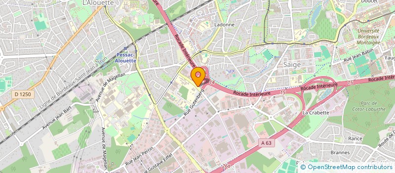 localisation de l'entreprise SCI RUE CHAUDRON  PESSAC