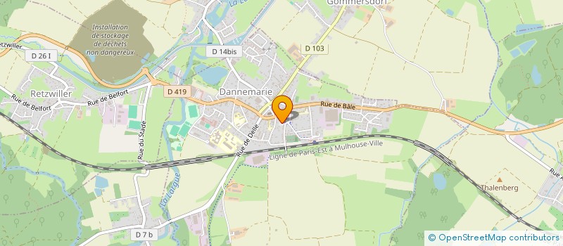 localisation de l'entreprise SCI RUE DE BALE  DANNEMARIE